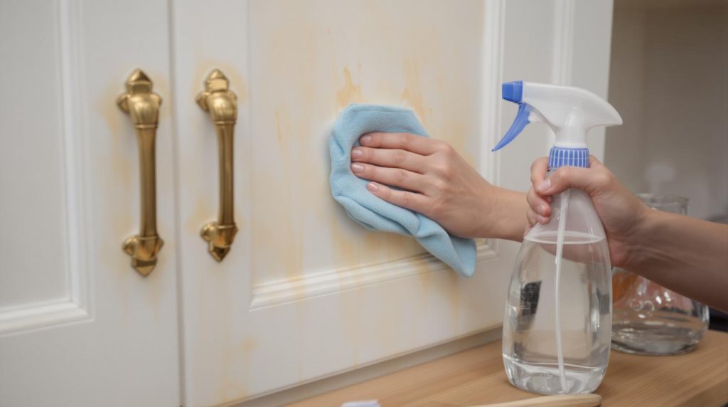 De vergeten keukenvloeistof die vuile keukenkastjes in een handomdraai weer glad, schoon en glanzend maakt